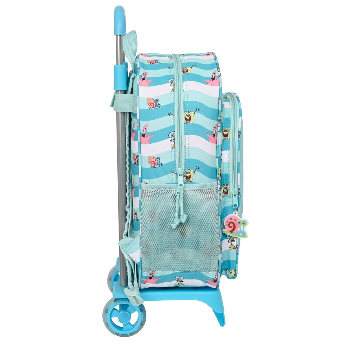 Safta- Sac à Dos avec Chariot Bob l'éponge Stay Positive 33 x 42 x 14 cm, 612291313, Multicolor