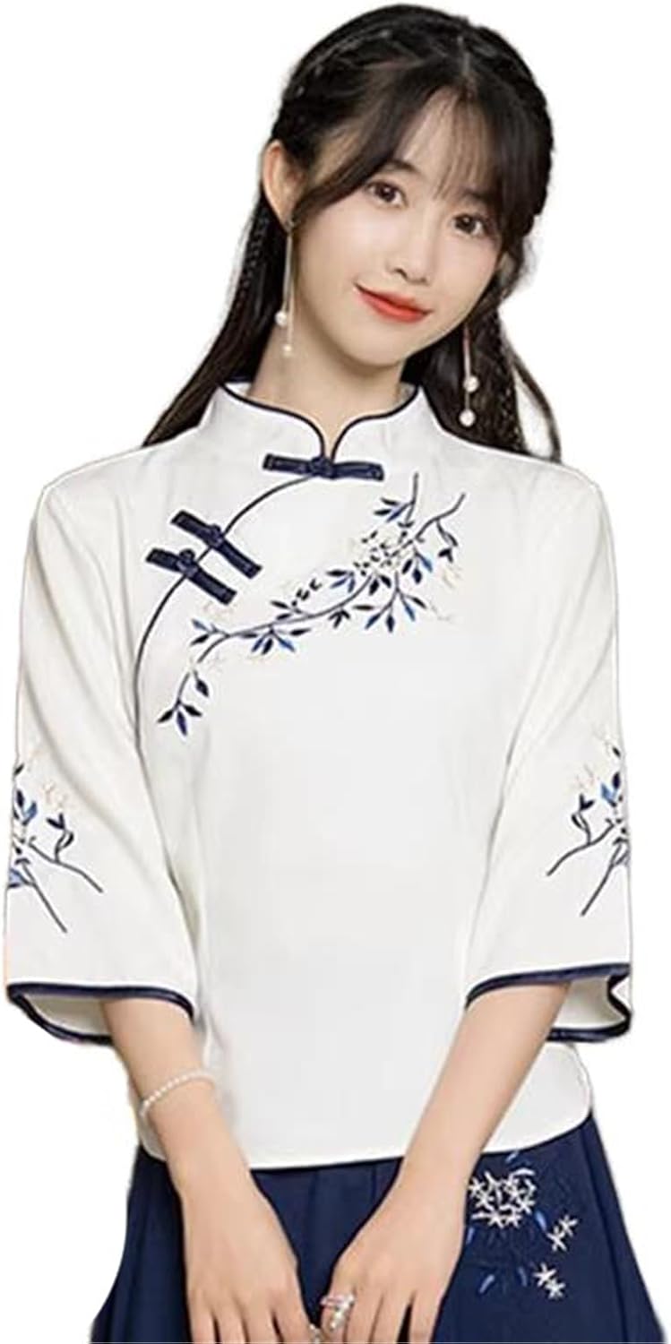 Women's Chinese Style Tang Suit Cheongsam for Spring Shirt