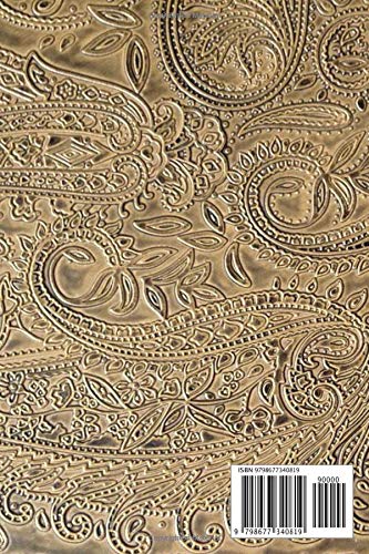Notebook: Paisley Pattern Theme Cover Journal Cahier: 6 x 9 120 Lined Pages Notebook for Notes Ideas, Observations, Sketches - Image 2