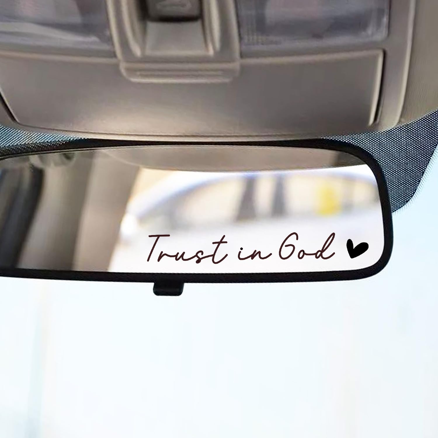 Christian Decal Rear View Mirror Decal Faith Car Mirror Sticker Bible Verse Gift for Women Christian Stickers Religious — view 2