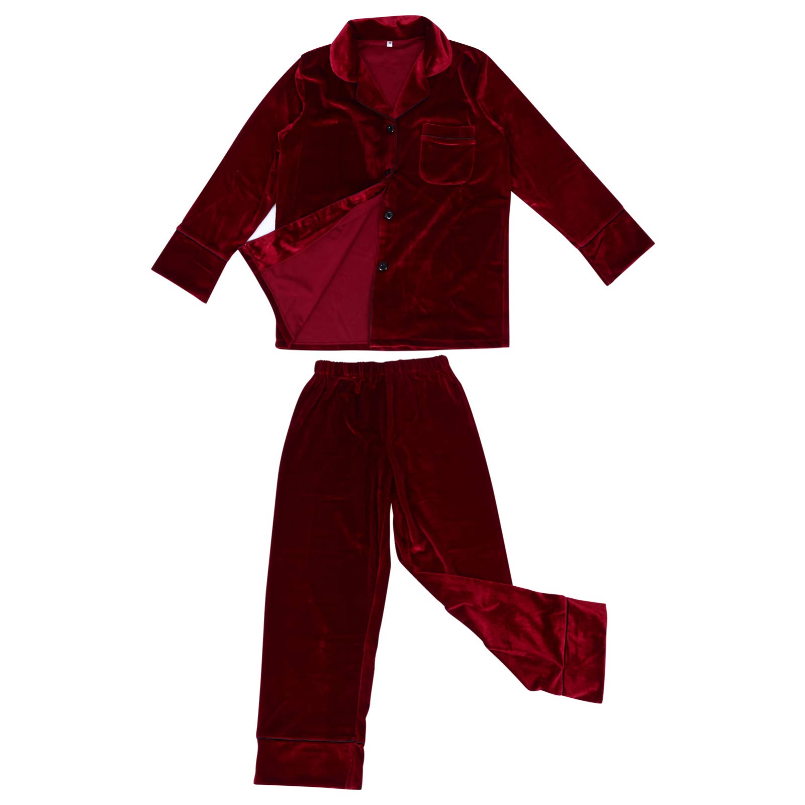 SOIMISS Conjunto de Pijama de Mujer para Invierno, Ropa de Dormir Cálida y Cómoda de Poliéster y Spandex, Manga Larga Adecuado para Temporadas Frías