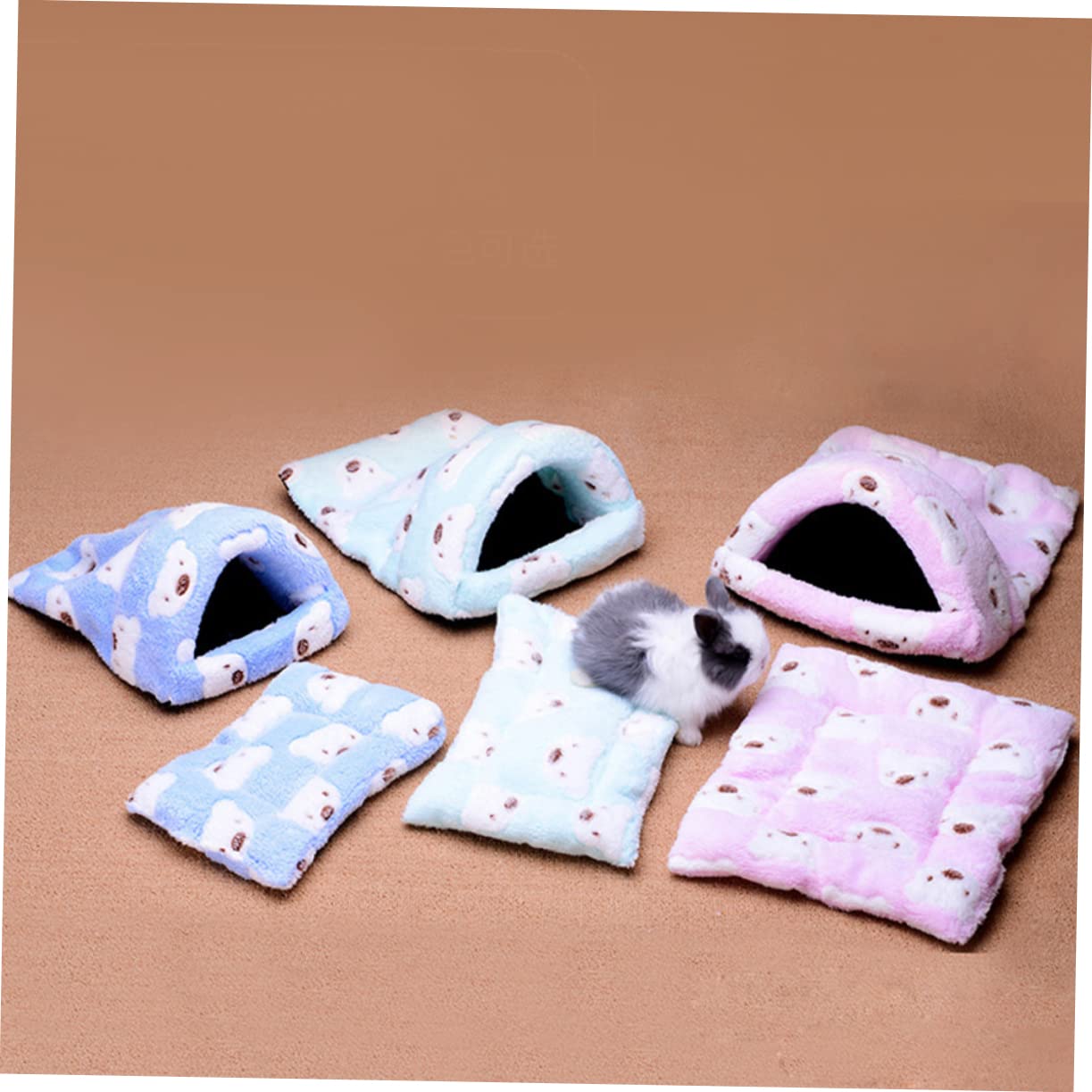 BESPORTBLE 3stücke Hamster Schlafsack Aus Fleece Kuscheliges Bett Für Meerschweinchen Chinchillas Und Andere Kleintiere Winterwärme Abnehmbar Klein