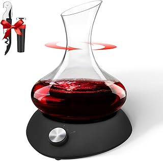 Sponsored Ad - Electric Wine Decanter Shaker, Smart Automatic Stepless Variable Speed Rotating Wine Aerator Breather, Red ...