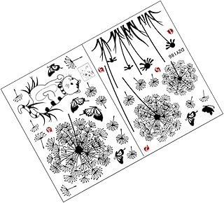 Veemoon 2 Folhas De Adesivos De Parede Adesivos De Parede Removíveis Decalques De Janela Papel De Parede Infantil Adesivo De Parede Floral Janela De Primavera Adere Decalques De Parede De