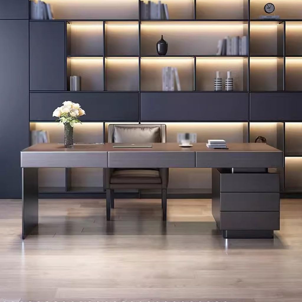 Schreibtisch Der minimalistische Schreibtisch eignet Sich for Firmenbüroschreibtische und kann auch als Heimarbeitstische Computertische verwendet Werden Büro Desk(180 * 70 * 75cm)