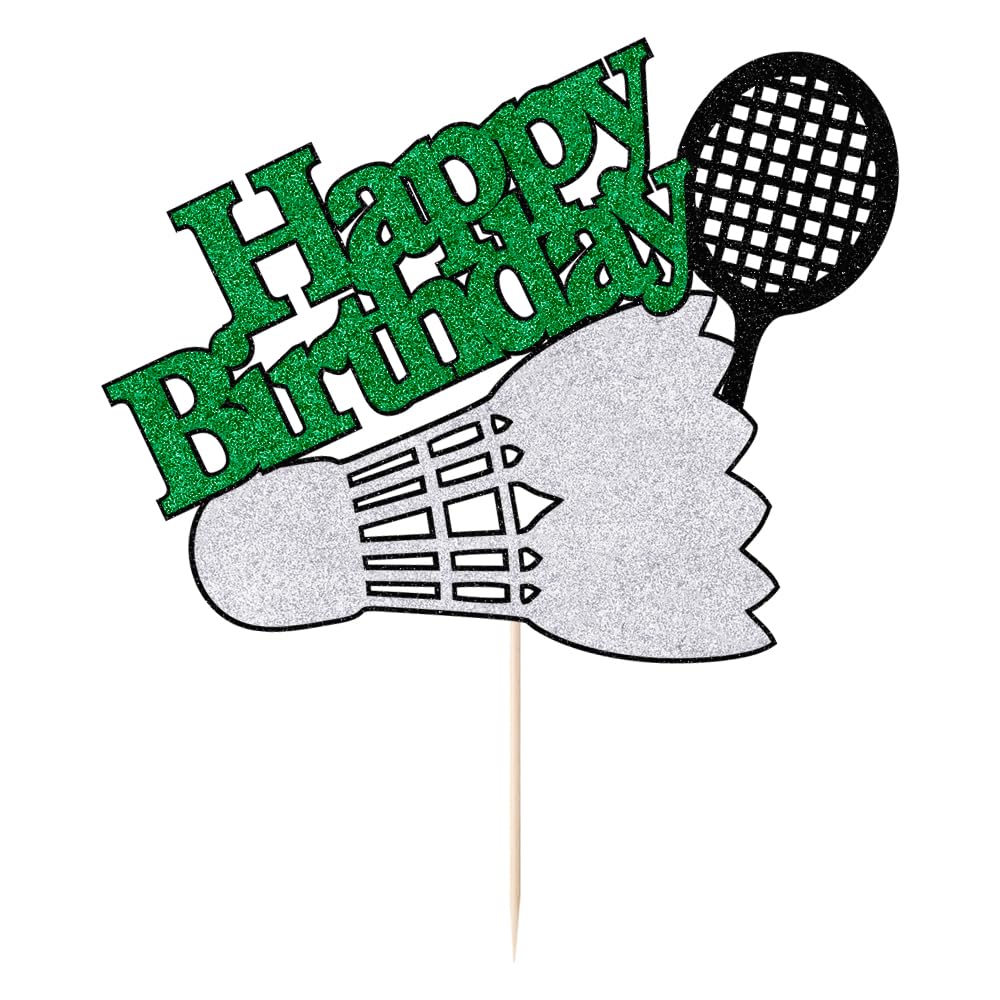 Coole Geburtstags-Deko: Badminton-Schild-Kuchen-Topper Für Sport-Fans
