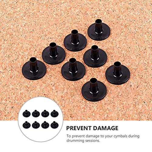 image for EXCEART 8pcs Cymbal Plastic Stand Sleeves Drum Felt Sleeve Hi Hat Clut