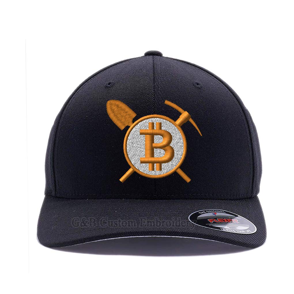 Bitcoin MiningCap. Bitcoin Digital Currency Logo Embroidered. Custom Hat