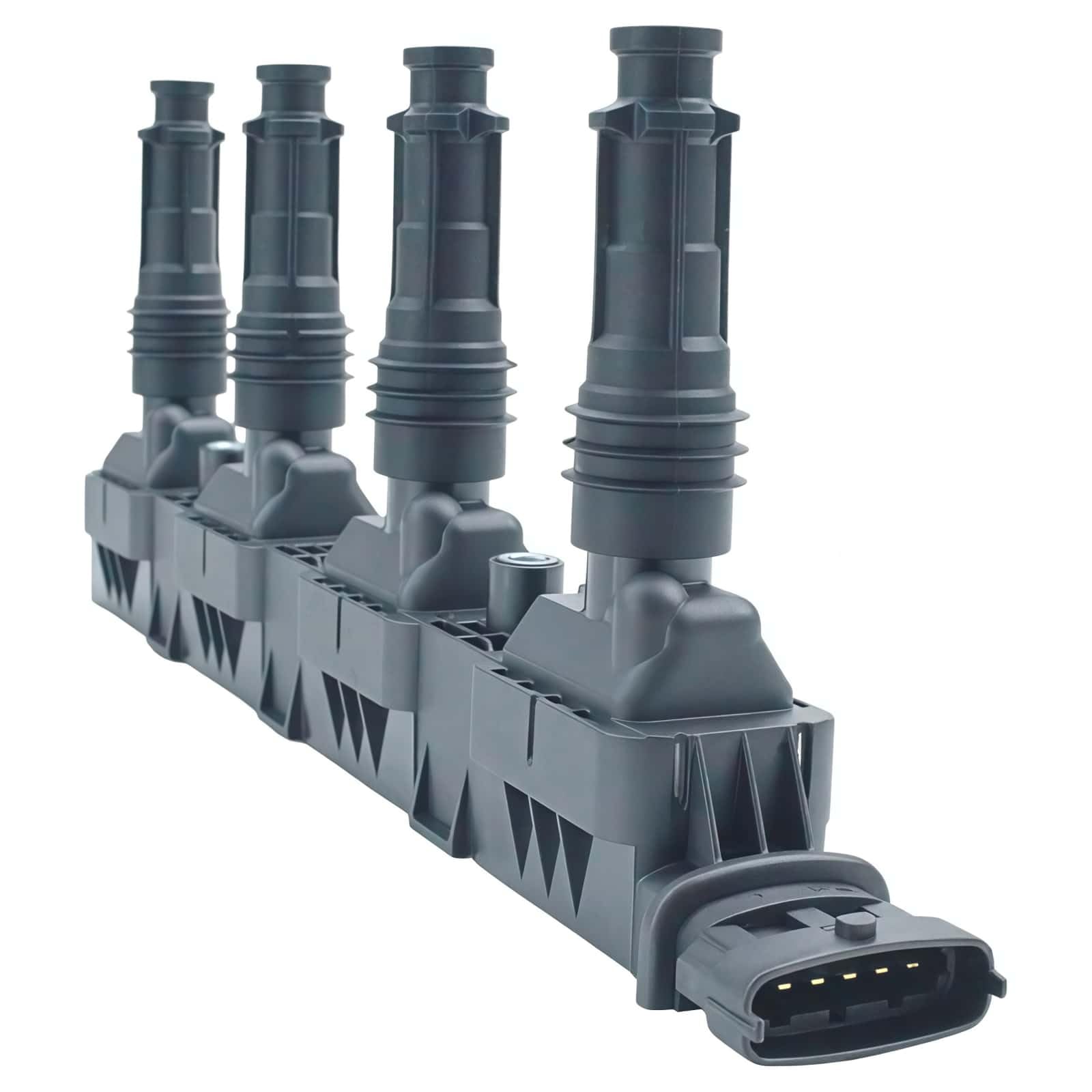 Bobina di accensione con candela di accensione all'iridio 6 pin compatibile per Agila A H00 Astra G F35_ Astra H L48 Combo Corsa C D Meriva Tigra 2000-2014 Sostituire 1208020