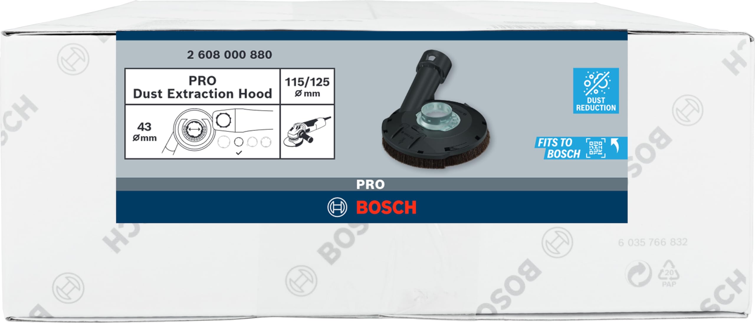 Bosch 1x PRO Absaughaube (Ø 115, 125 mm, Professional Zubehör Kleiner Winkelschleifer)