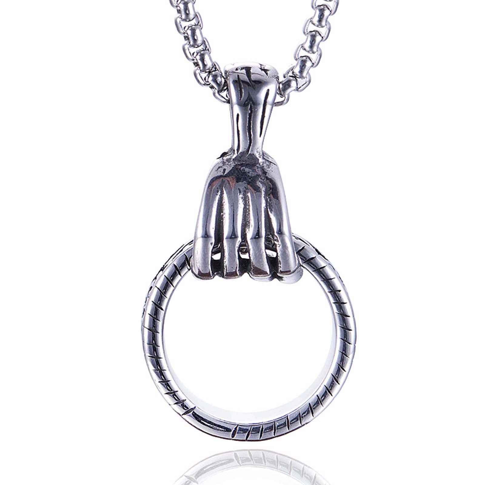 Tidoo Jewelry Men's Cool Hip Hop Pendant Golden/Silver Necklaces