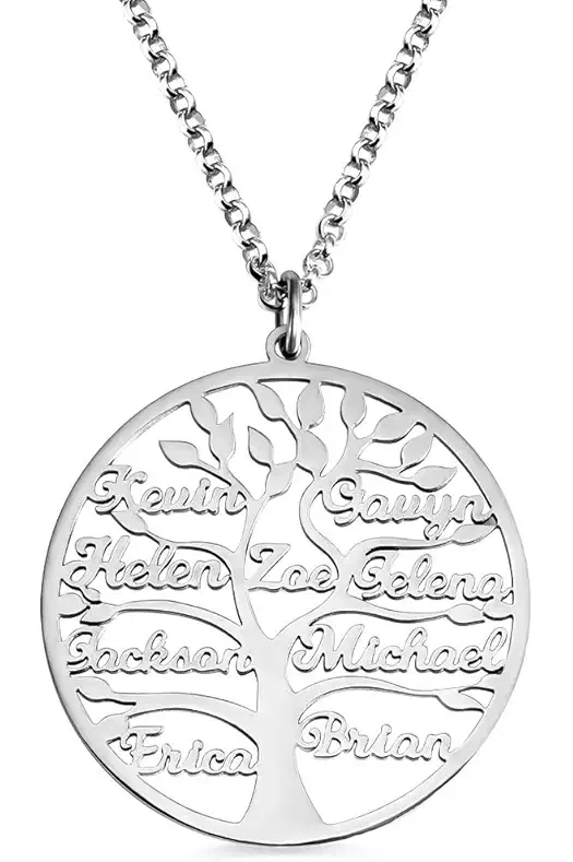 Getname Necklace Tree Necklace Personalized Family Name in...