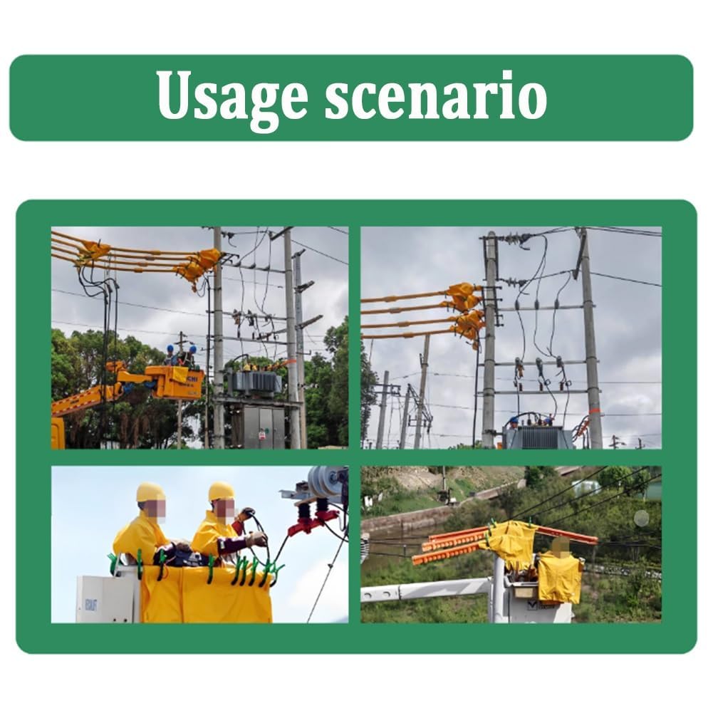 Manta Aislante de Alta tensión para transformadores y disyuntores - Alfombrilla ignífuga Ligera, Aislamiento eléctrico de 0,4 kV, 400 x 500 mm (Amarilla/Negra)