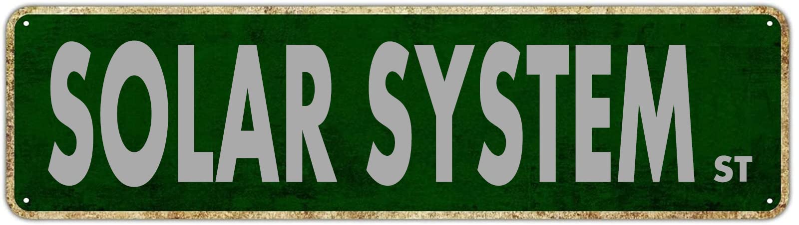 Solar System St Retro Tin Signs Aluminum Metal Sign Gift for Home Kitchen Garden Wall Yard Coffee Art Plaque Decor 4x16 Inch