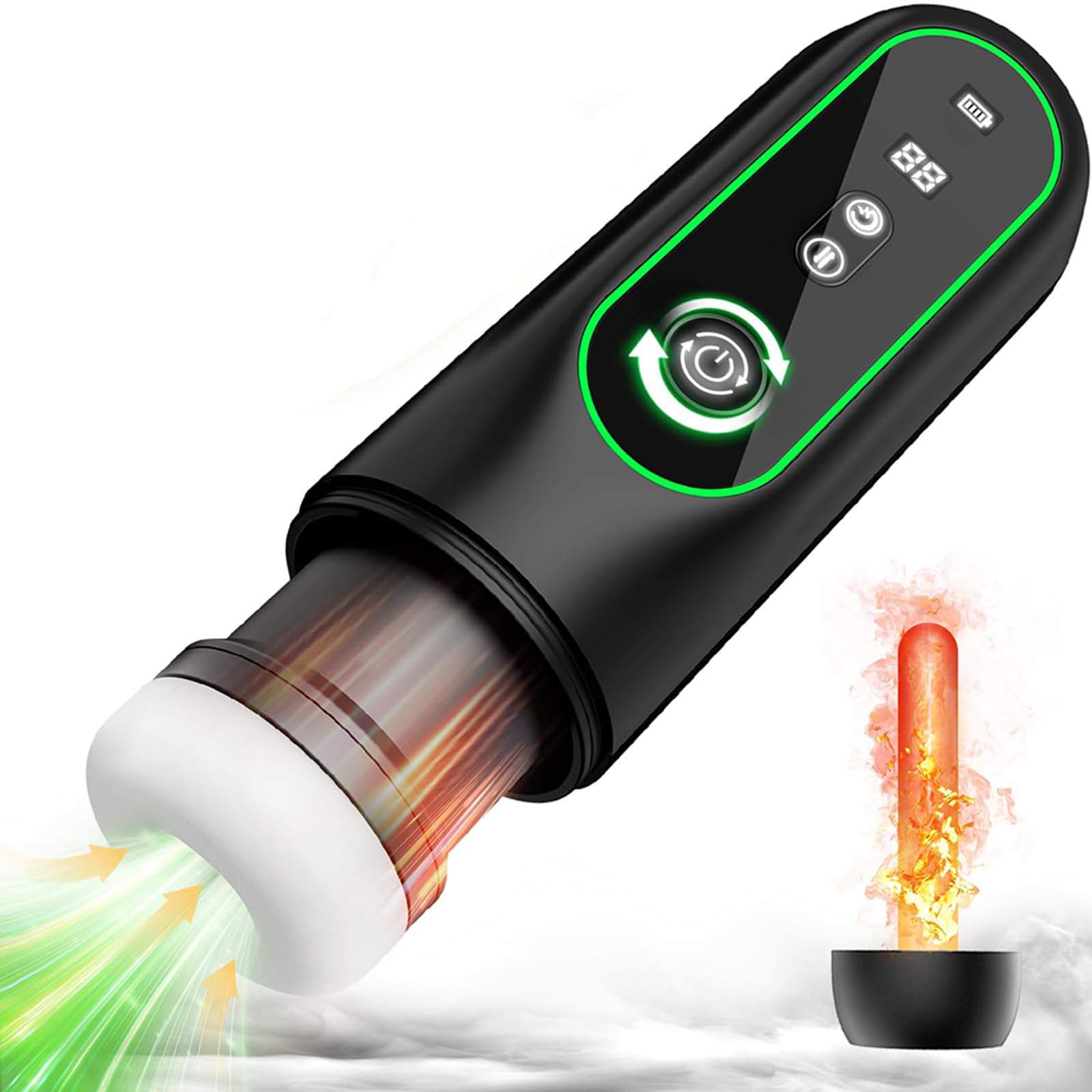 Elektrischer Masturbationsvibrator für Männer mit 15 Teleskopmodi + 4 Saugmodi, Eichelvibrator, Penismasturbator, Penismassagegerät, Sexspielzeug für Männer und Paare