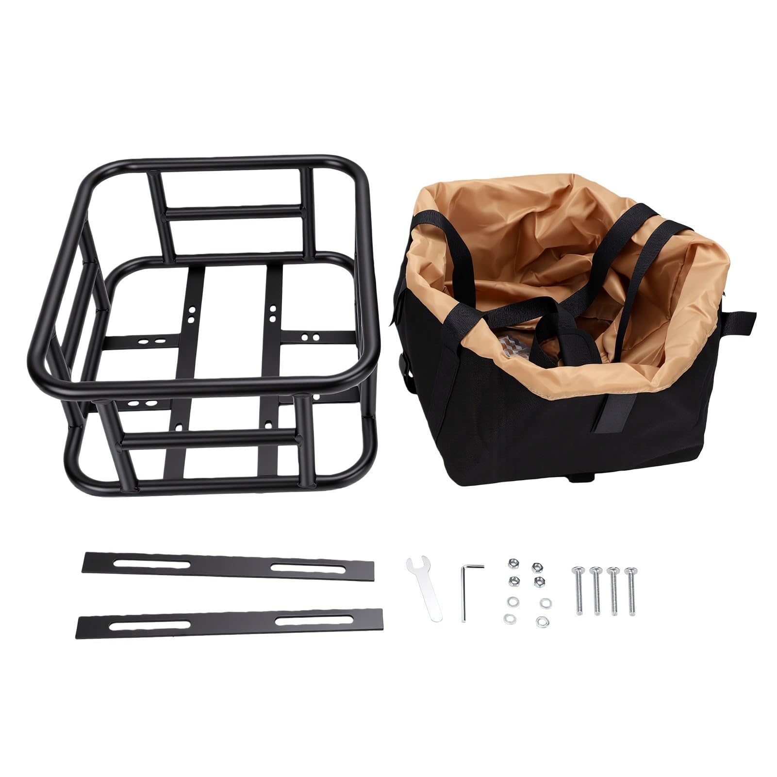 Dilwe Cesto Posteriore per Bici, Portapacchi Metallico di Grande capacità con Borsa in Tessuto Oxford Impermeabile per Pendolari e Acquisti