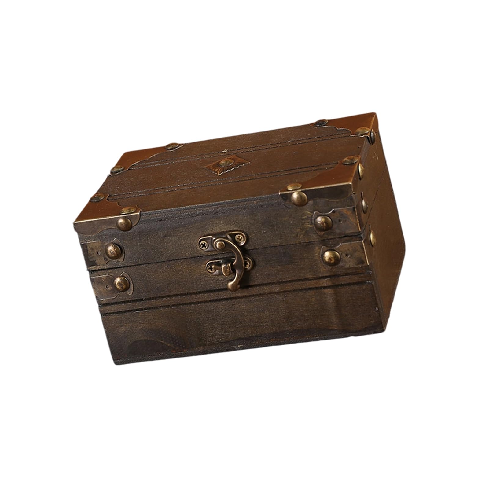 Tsophreniq Pirate Themed Wood Treasured Chest with Secret Code for Mysterious Storage and Home Decoration Daily Use Elegant Jewelry Box