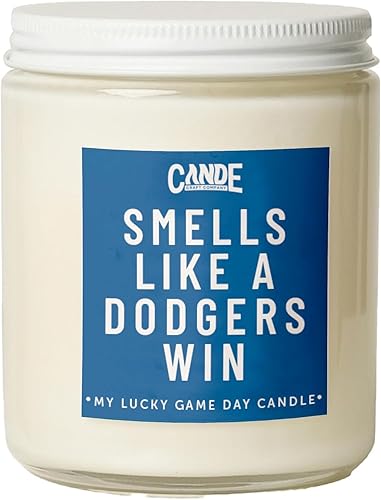 Vela que huele a victoria de los Dodgers  Vela perfumada inspirada en el béisbol de Los Ángeles  Fragancia de lavanda y vainilla  Quema duradera