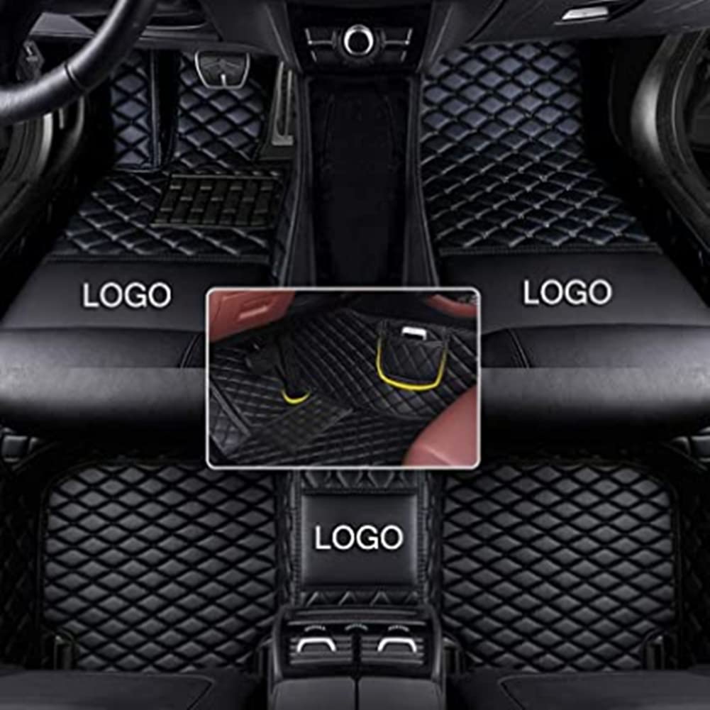 Shunlong FIT Ford Mustang 2010-2020 All-Weather car Styling Custom Luxury Leather Floor mat Logo (Wi
