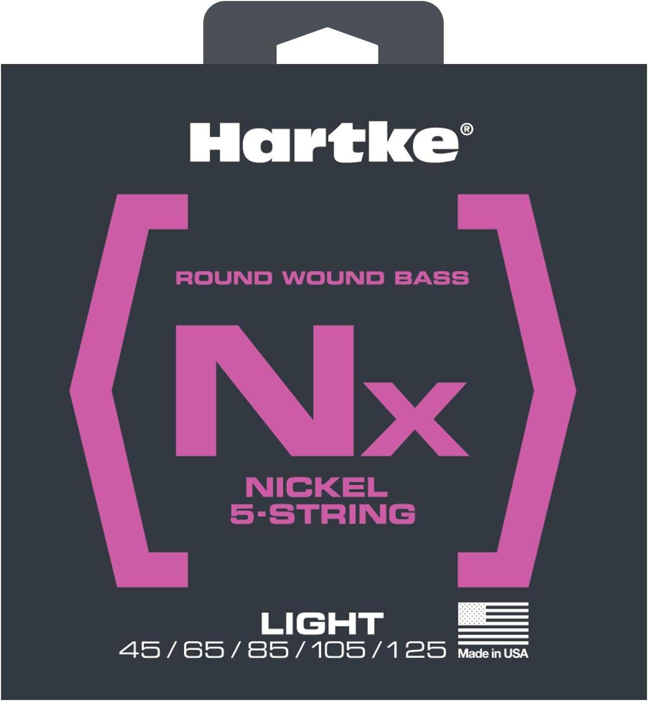 Hartke HSBNX545 NX Nickel Bass Guitar Strings, Light 5-String