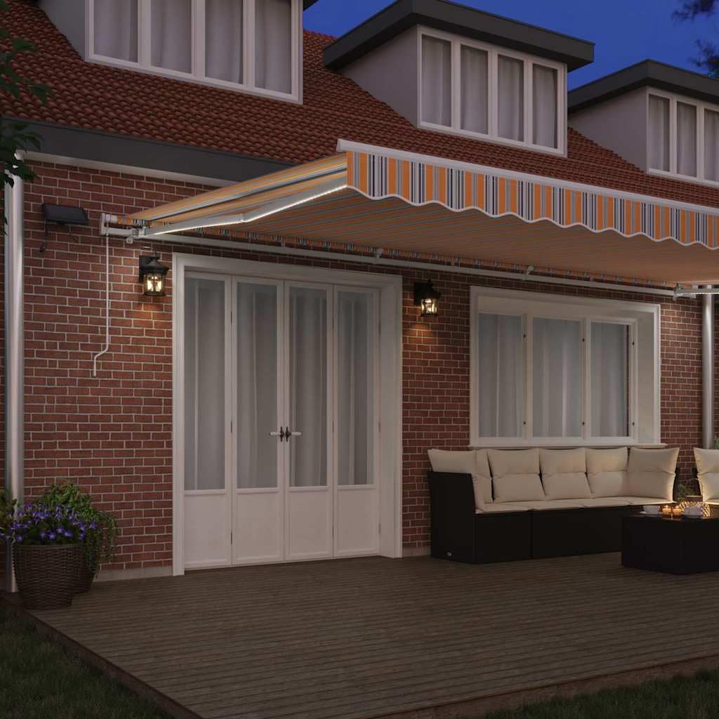 Toldo extensible con brazo articulado de aluminio, 600 x 300 cm
