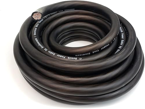 Miniatura 7 de KnuKonceptz Bassik - Cable de alimentación de batería automotriz primaria calibre 10, color rojo, 10 pies