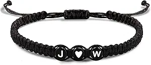 Initial Bracelets for Women Men's Bracelets Gifts for Girlfriend Boyfriend Letter Bracelets I Love You Gifts for Her Him Best Friend Birthday Gift Christmas Jewelry