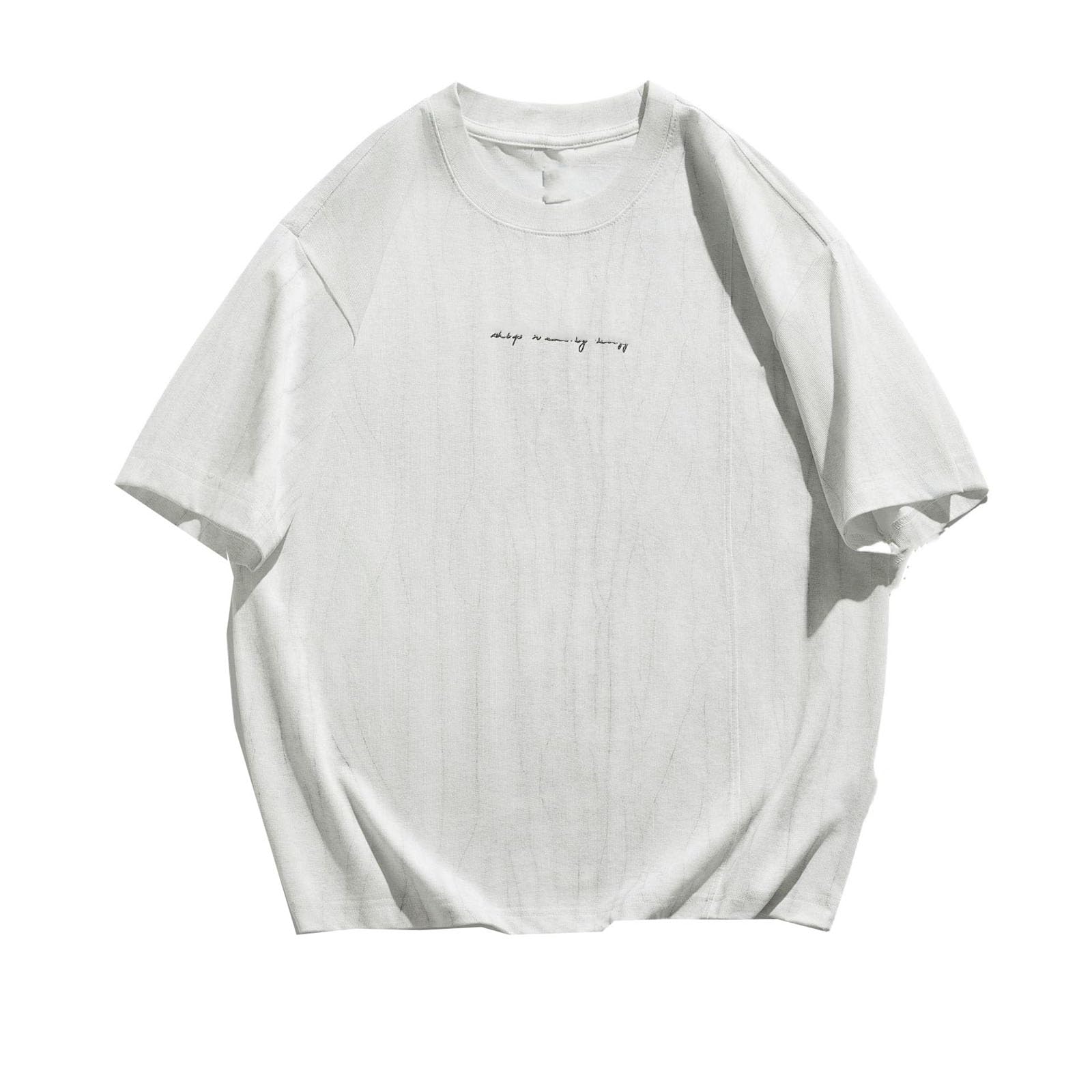 Herren T-Shirt Sommer Koreanisch Stil Vintage Bedruckt Kurzarm Oberteil
