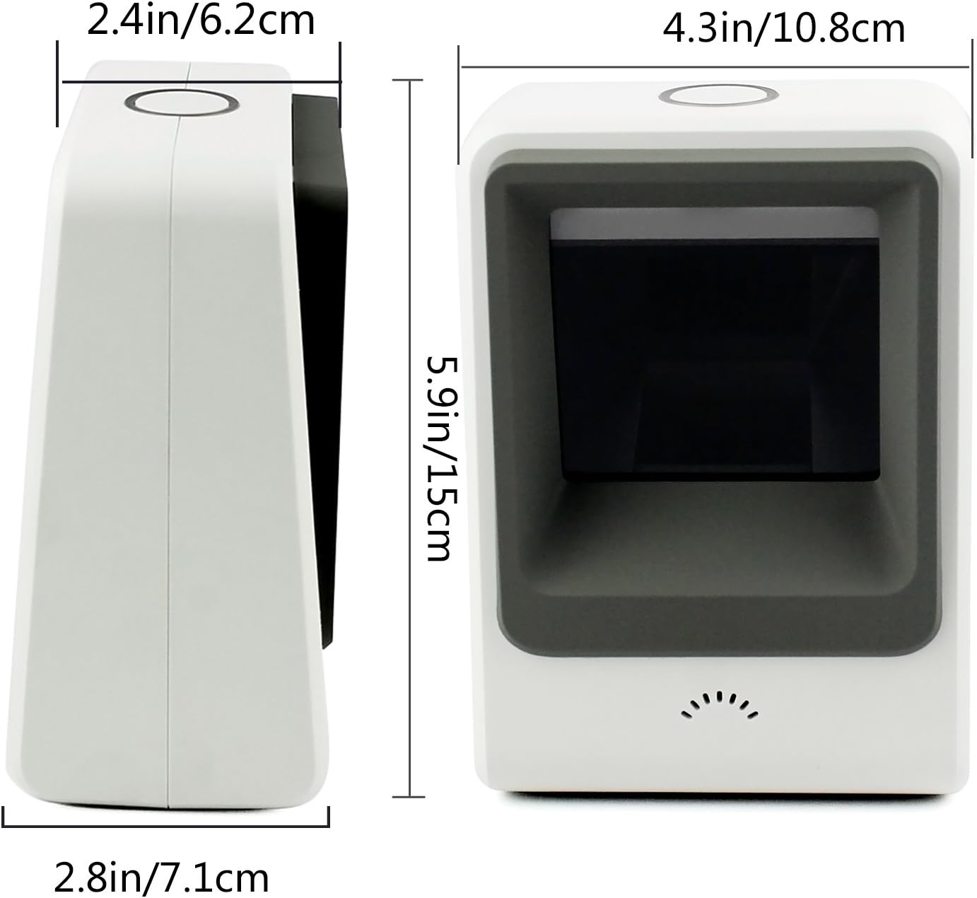 Dimensions of the Symcode MJ-8200-W Barcode Scanner