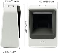 Vista 6 de symcode - Escáner de código de barras 2D, lector de código de barras USB omnidireccional manos libres para escaneo de pantalla de computadora