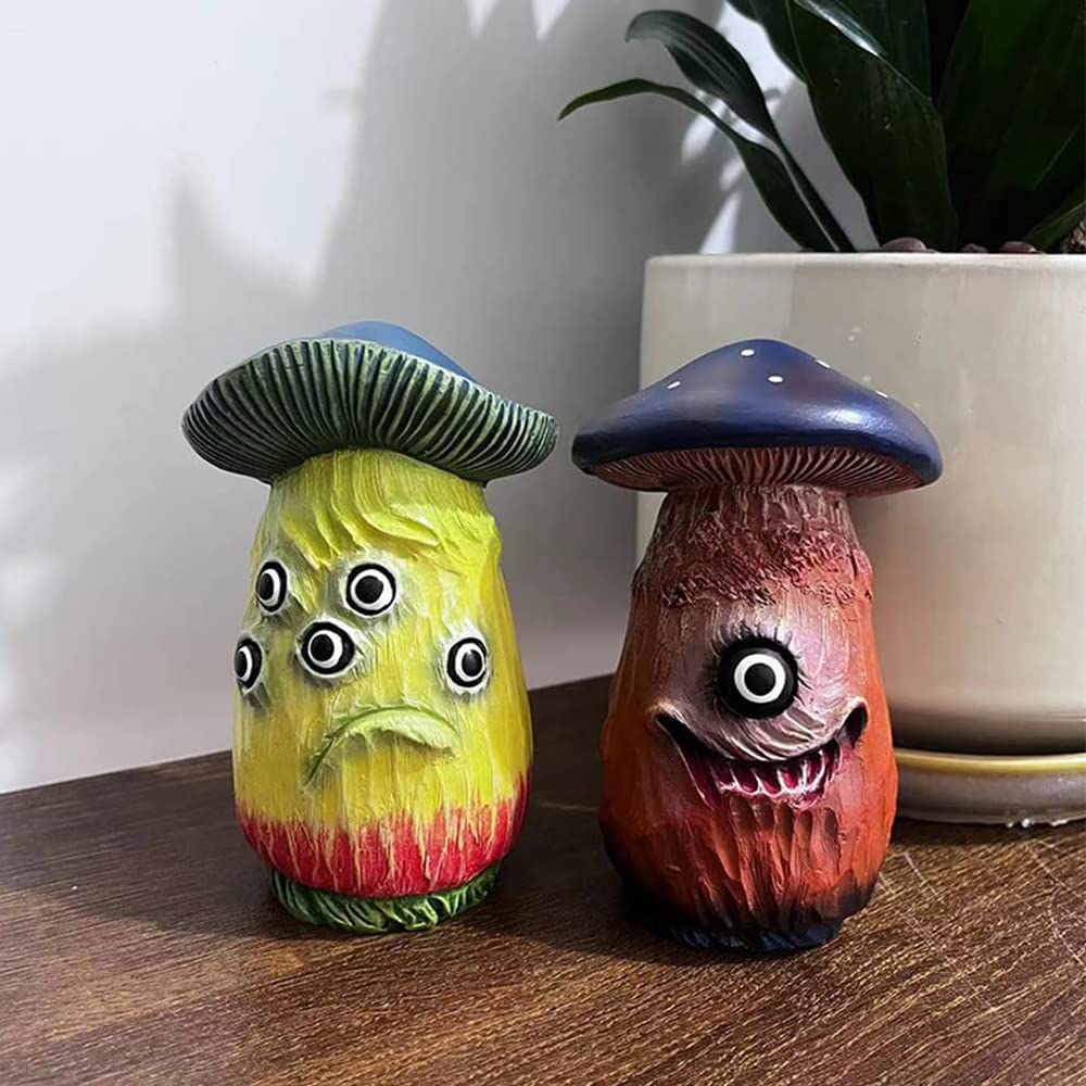 Amazon | 2022 新しいハロウィン オーナメント 怖い樹脂キノコの彫刻