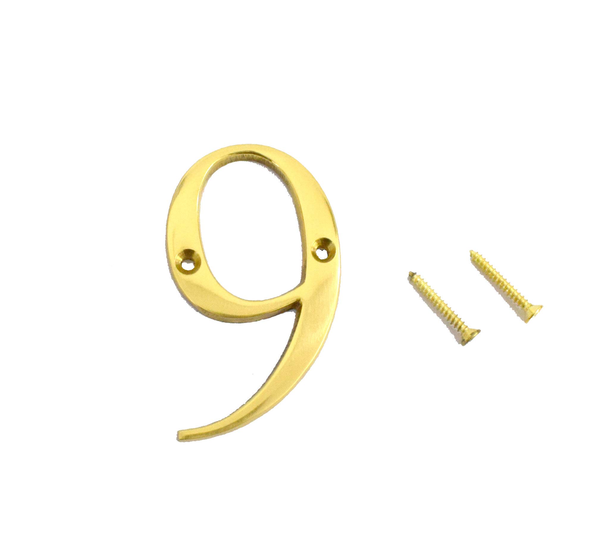 Brass House Numbers - 3" Floating Alphabet -1