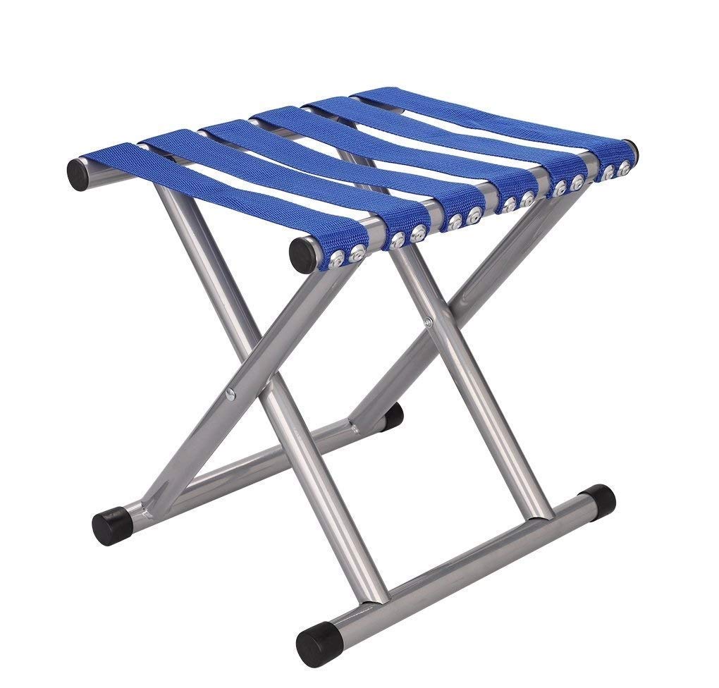 Kiblin Portable Folding Stool Super Strong Heavy Duty Outdoor Folding Chair Camping Hiking Fishing Picnic Stool Collapsible Camping Stool Mini for Travel Garden Chair Office Stool