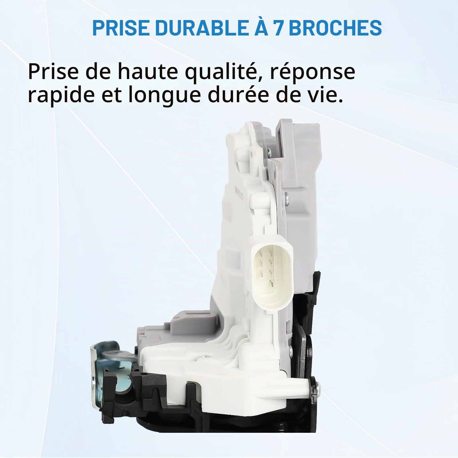 Serrure de porte avant droite Dixhills compatible avec A4 A5 Q3 Q5 Q7 TT remplacement pour 8J1837016A, 8J1 837 016A en acier inoxydable poli de 13 x 16 cm