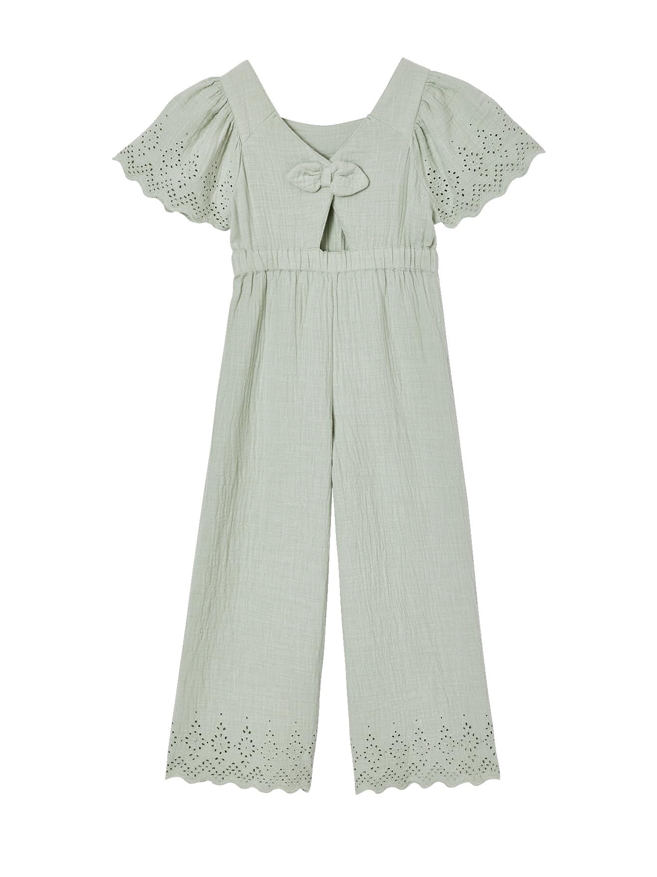 VERTBAUDET Combinaison fille en gaze de coton avec broderie