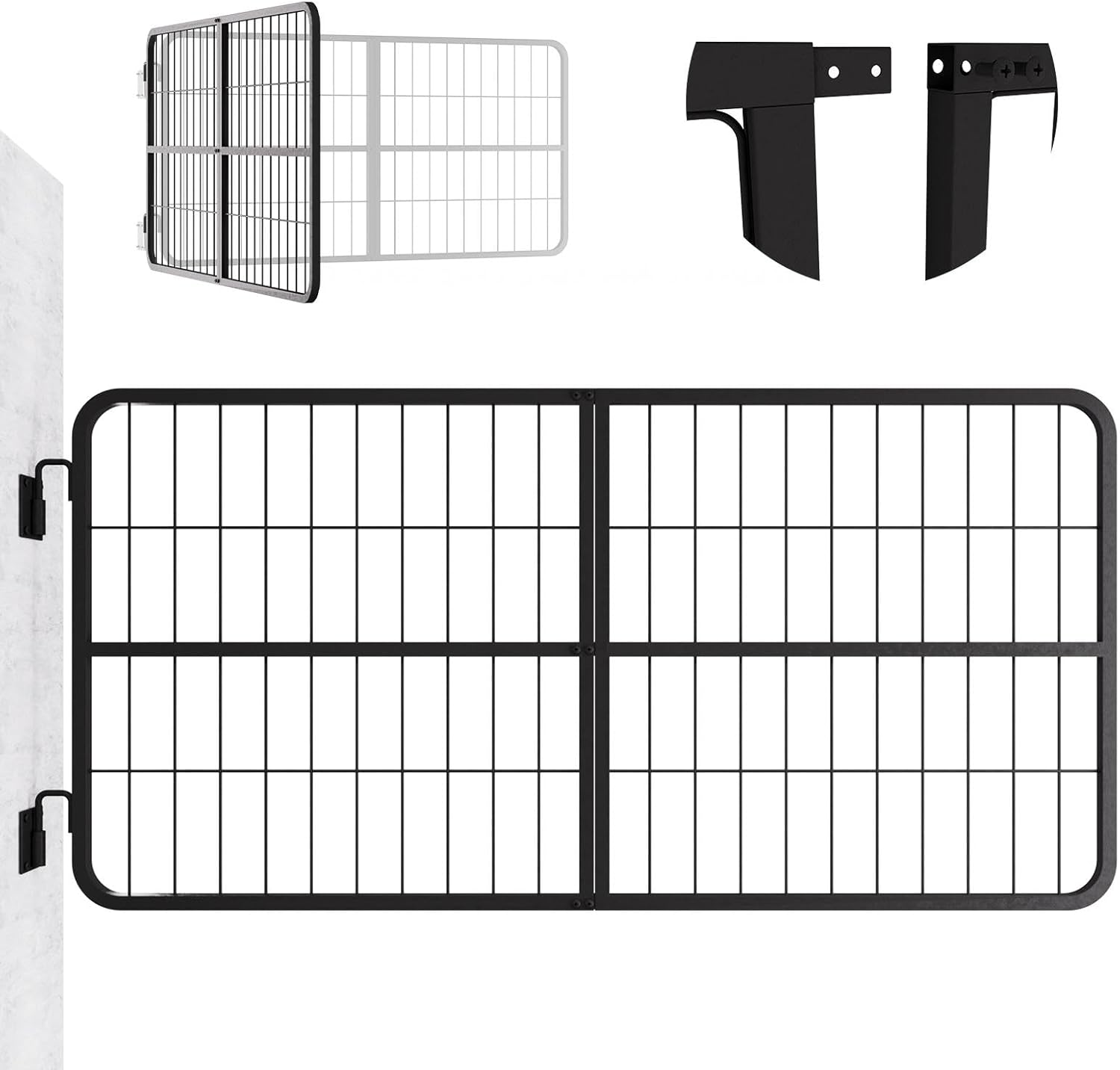 48 x 24 Inch Horse Stall Gate, Two-Way Stable Door, Heavy Duty Steel Stall Guards for Horses, Barn Stall Gate with Thicker Power Coating, Horse Stall Gate for Horses, Stables, Horse Stall Guard, Fence