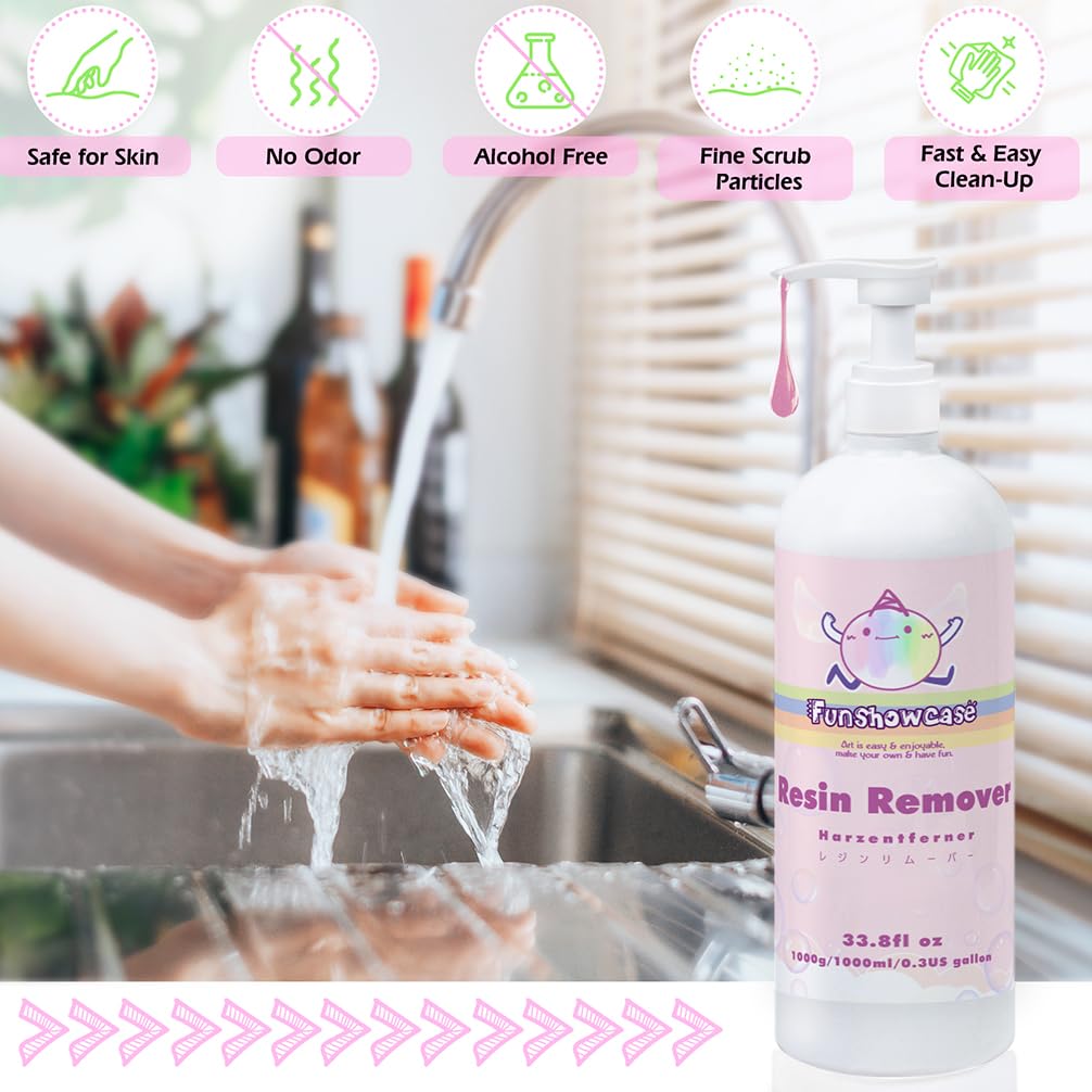 Removedor de resina epoxi, limpiador de herramientas y jabón de manos, 33 oz