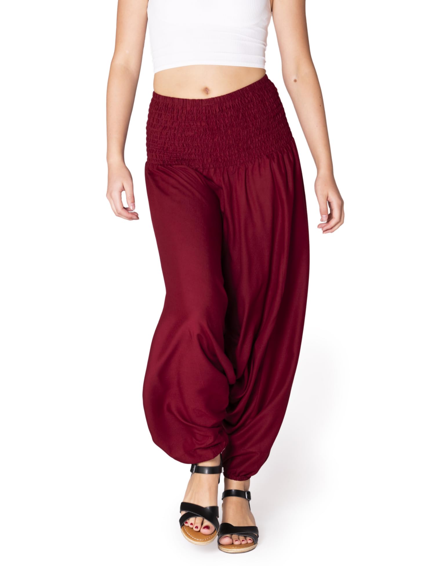 PANASIAM Aladin Pants Plain Coral red, L