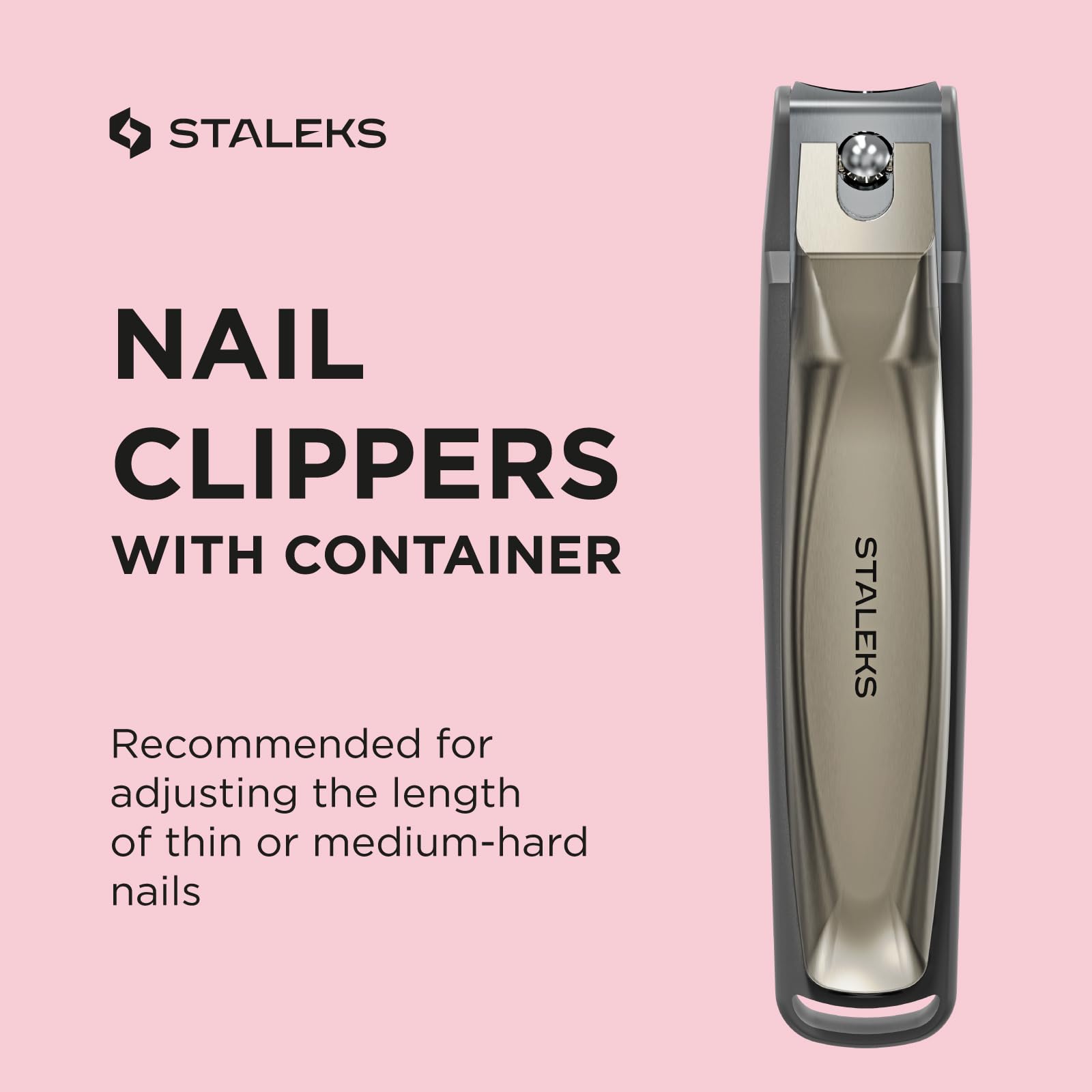 Staleks Męski klips z pojemnikiem na klipsy do paznokci Beauty & Care 20 Manicure Pedicure Cutter Stalex