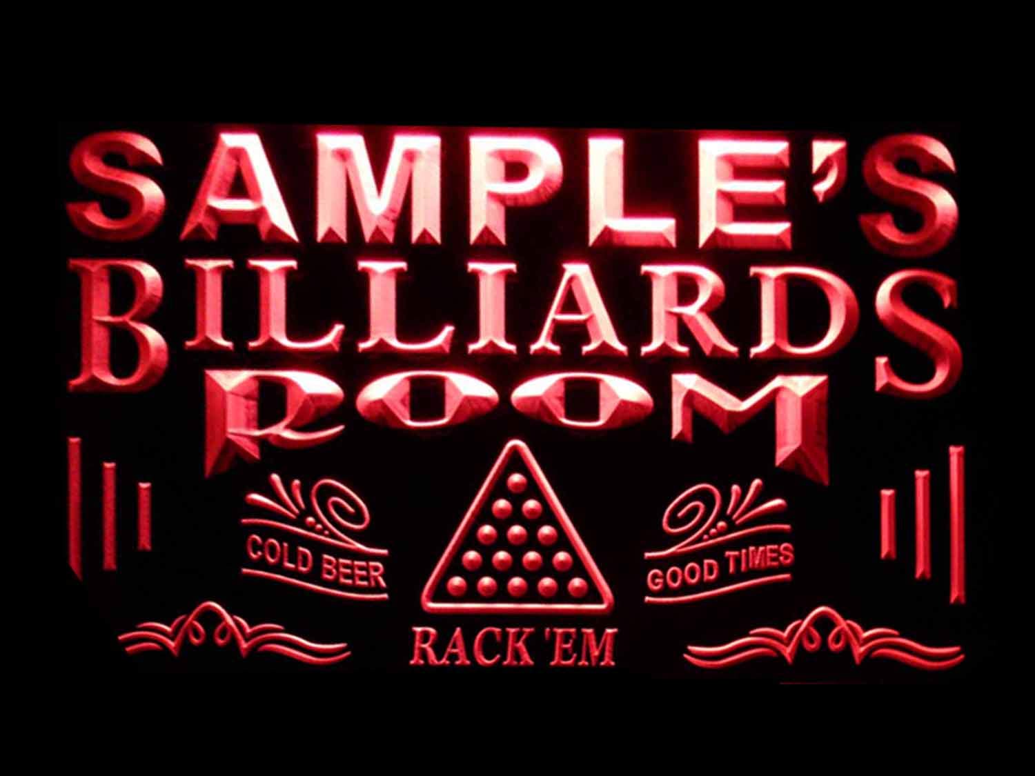 ADVPRO Name Personalized Custom Billiards Pool Bar Room Neon Sign Red 12x8.5 inches st4s32-pj-tm-r