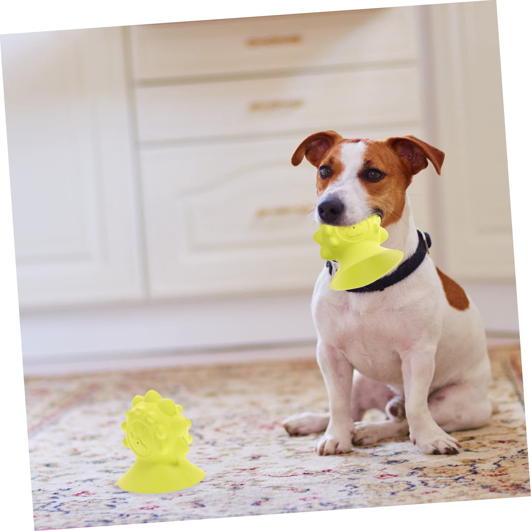 Housoutil 3stücke Educational Hundespielzeug Gummisauger Für Haustiere Interaktives Kauspielzeug Zur Zahnreinigung Und Geistigen Für Drinnen Knallgelb