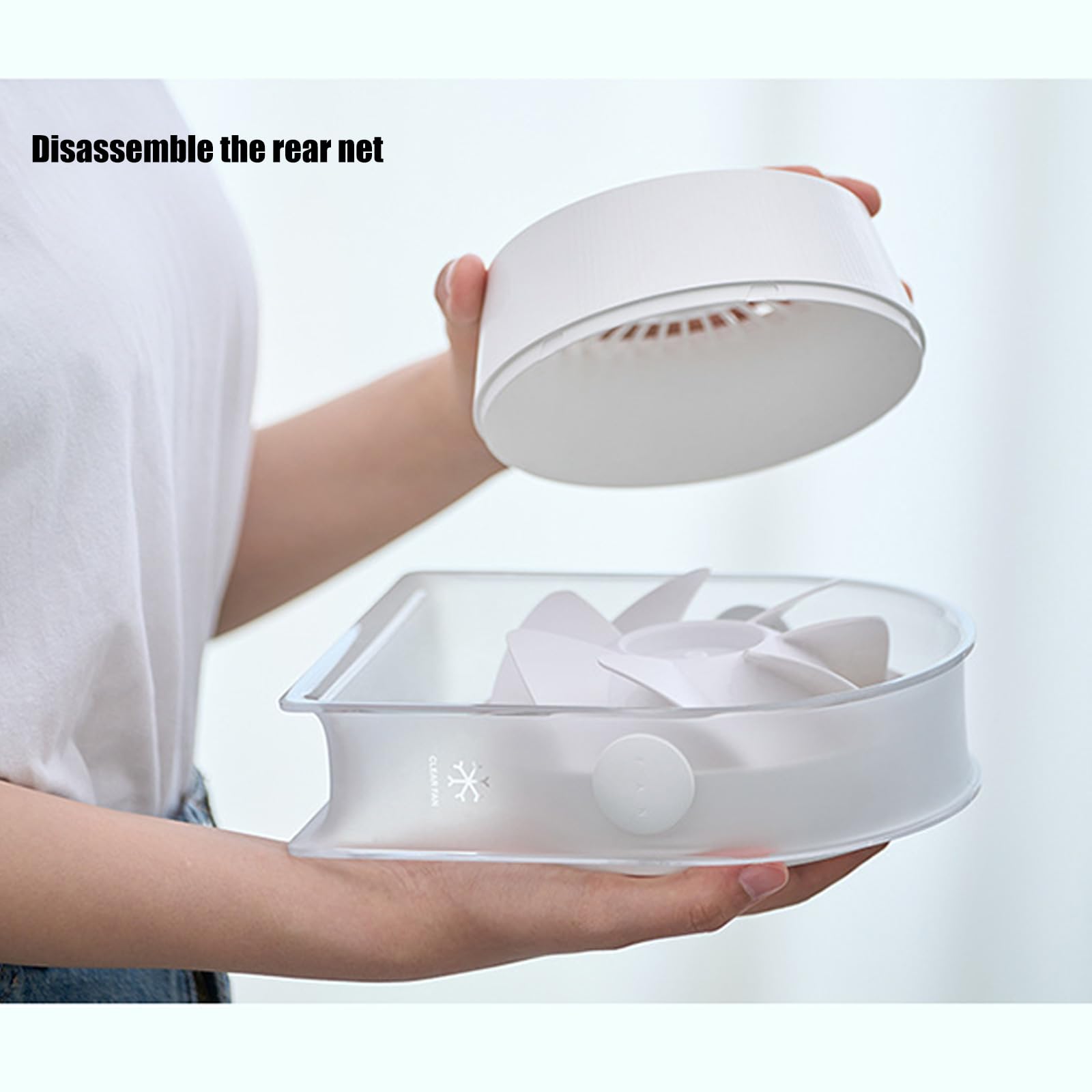 Ventilatore da Tavolo Leggero e Portatile Ventola Elegante con Batteria Ricaricabile a velocità Regolabile per Studenti e uffici Domestici Desktop a Basso Rumore per spazi Lavoro