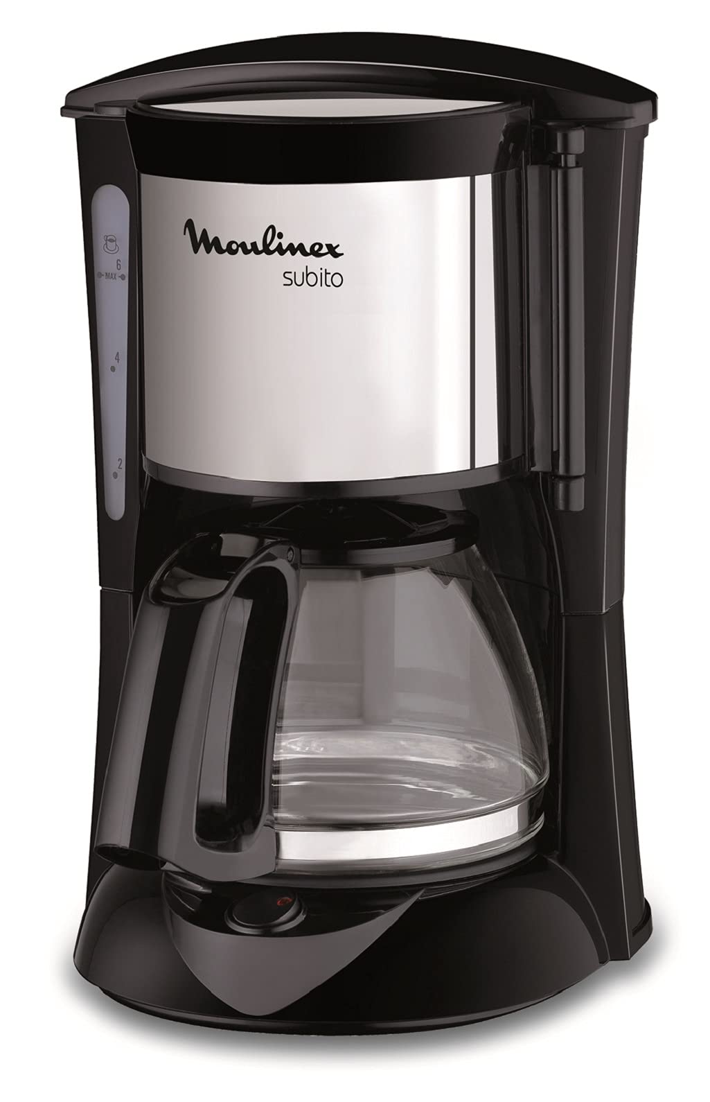 Moulinex FG150813 Subito Kaffeemaschine, 6 Tassen, Schwarz/Edelstahl