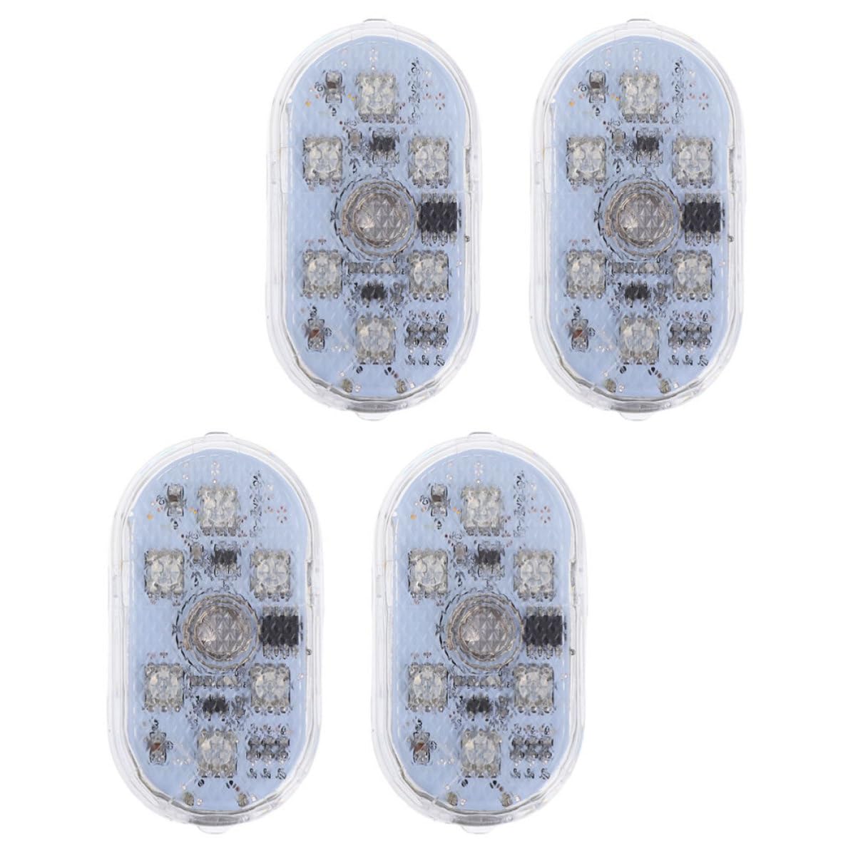 Cabilock 6 Pares Luz Interior del Coche USB Recargable 150 Mah Sensor | Abs Blanco, Instalación Fácil, Portátil para Techo del Vehículo, Uso en Interior y Automóvil