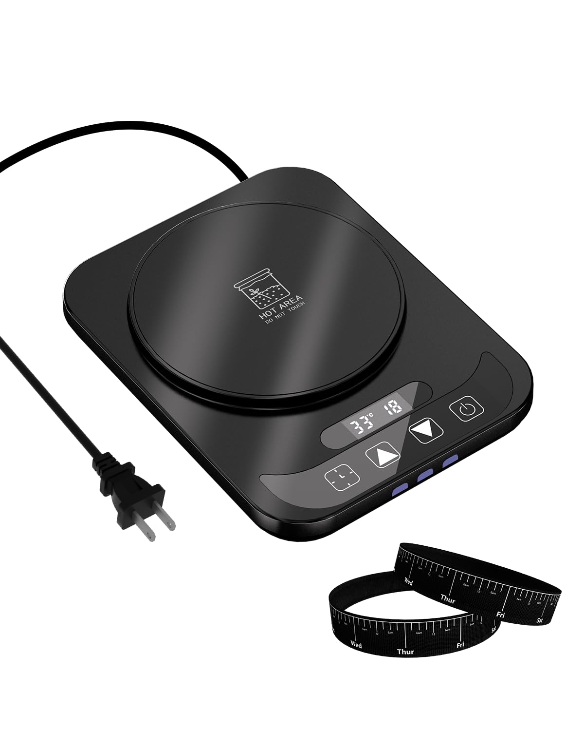 Sourdough Starter Warmer, Precise 1°F Thermostat Control (70-100°F) Sourdough Warming Mat,12-Hour Timer, Smart Memory, Fits Heating Pad for 24–40oz Jars, 110V Perfect for Home Baking & Fermentation