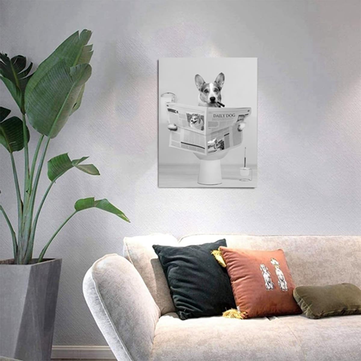 DLKAJFK Art mural écossais de vache des Highlands - Art animal - Impression sur toile amusante - Poster de salle de bain - Sans cadre - 05, 1 pièce - 20 x 30 cm
