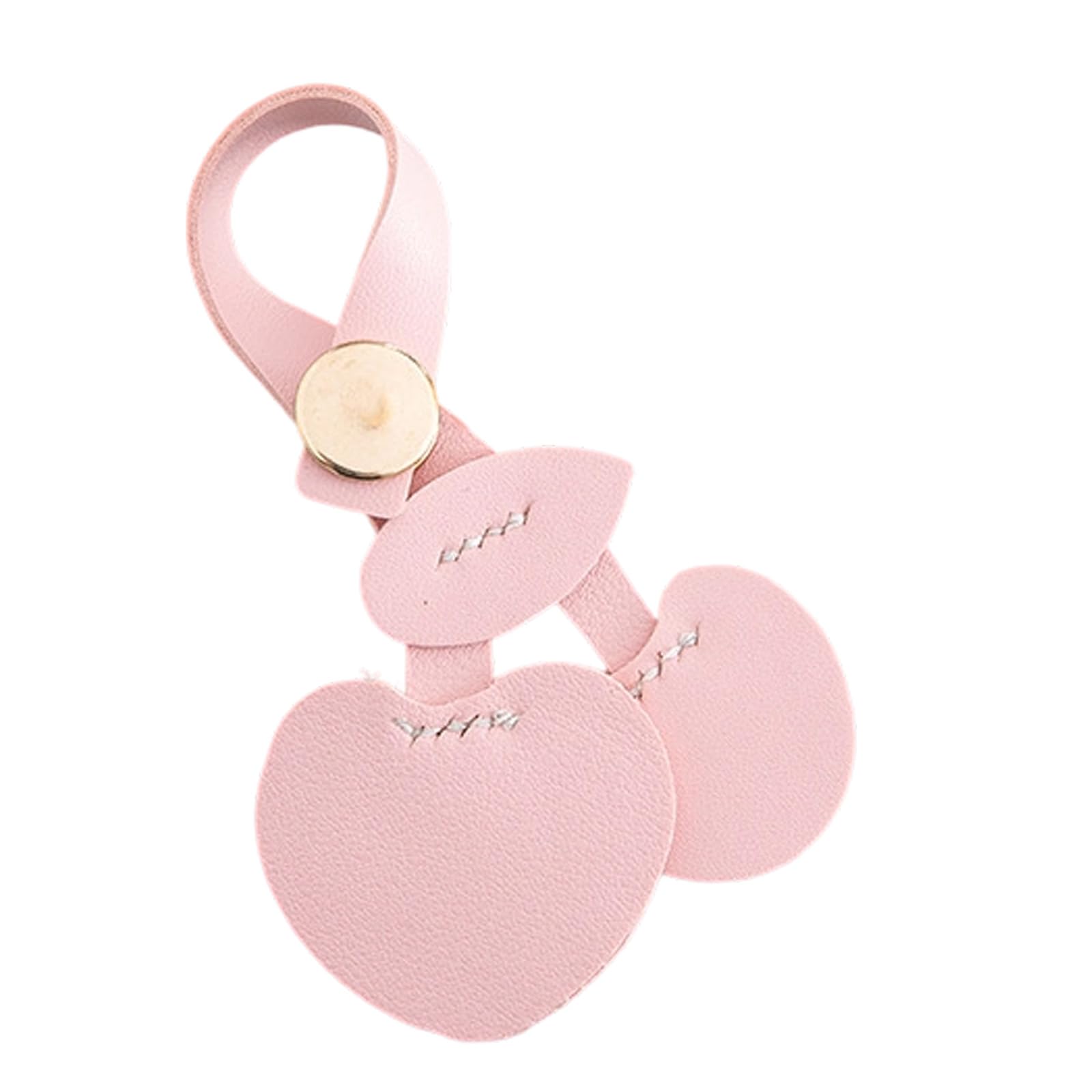 Maxtonser Lightweight Fruit Keyring Heart Shaped Bag Decoration Fashionable PU Leather Ornament for Daily Use and Stylish Look
