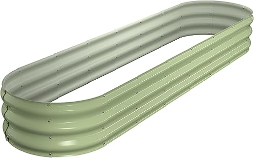 Miniatura 17 de Kit de Cama de Jardín Elevada, Caja de Plantación Galvanizada de 6 x 3 x 1 pies para Exteriores con Bordes de Seguridad, Camas Elevadas de Metal