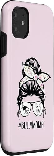 Miniatura 9 de iPhone 11 Pro Max English Bull Terrier mamá desordenado moño gafas de pelo Bully Mama Case
