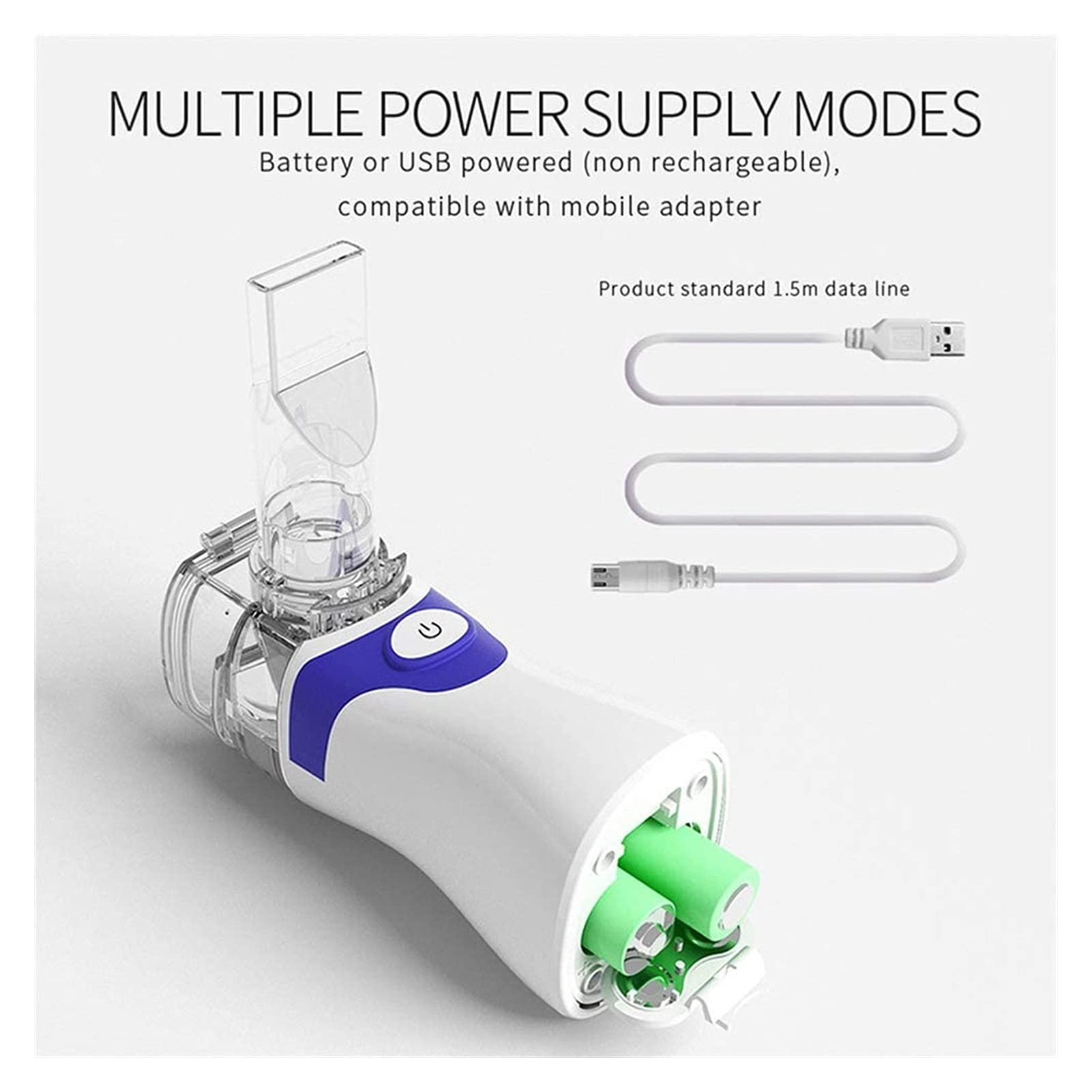 Rails Mini inalatore Portatile Portatile USB Rete Ricaricabile Fresca Nebbia vaporizzatore inalatore umidificatore per Bambini Adulti Viaggio e Uso Domestico Giornaliero